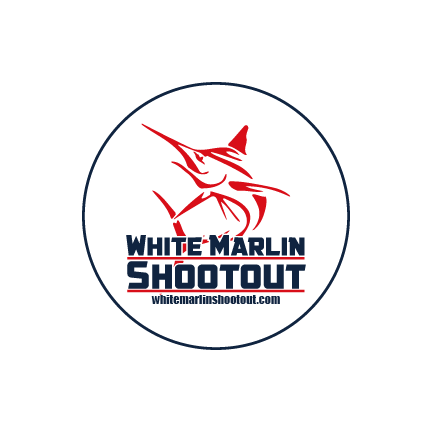 White Marlin Swordfish Shootout 4" Sticker